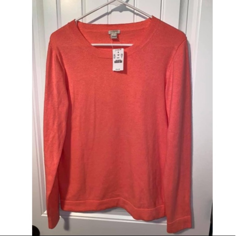 J Crew Peach Teddy Sweater Size Medium